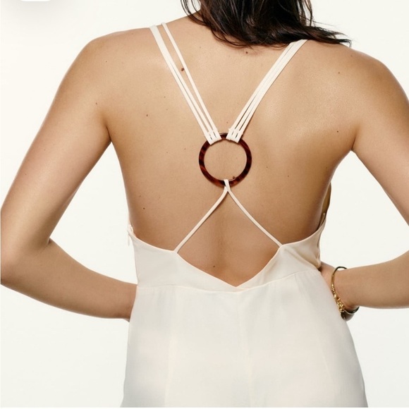 ZARA Crossover Satin Effect Jumpsuit BNWT - Picture 7 of 9